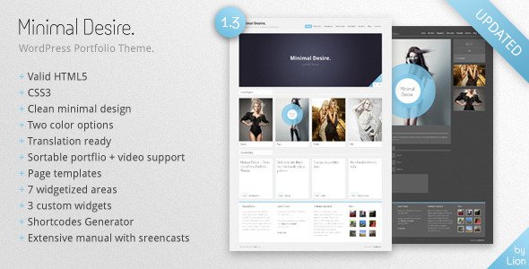 Minimal Desire - WordPress Portfolio Theme Creative