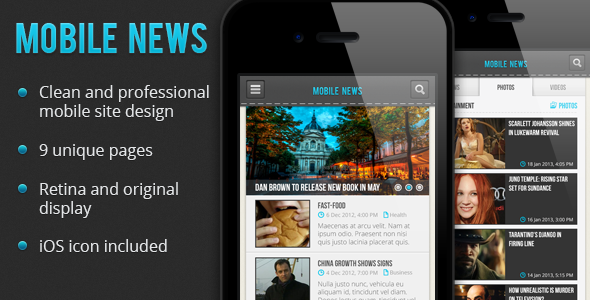Mobile News PSD Creative