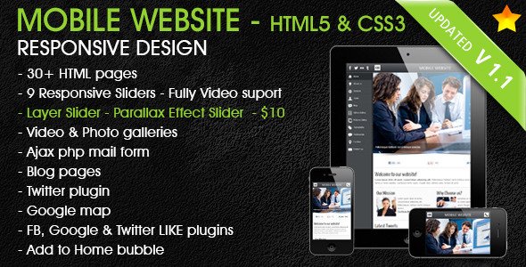 Mobile Web Template - HTML5 & CSS3 Mobile