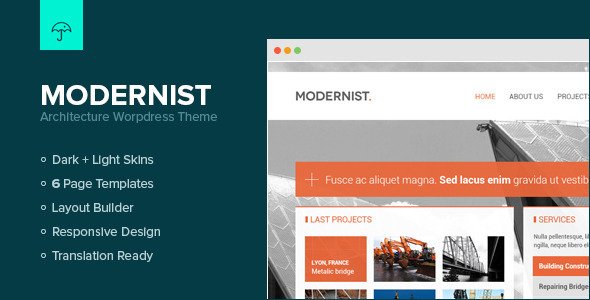 Modernist - Architecture&Engineer Wordpress Theme Creative