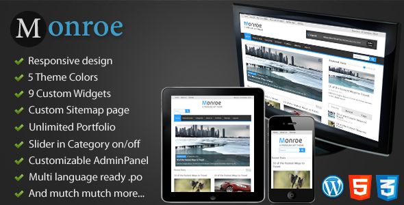 Monroe - Responsive WordPress Magazine, News Blog/Magazine