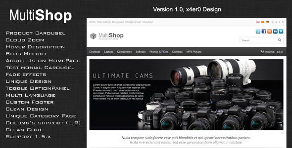 MultShop Premium OpenCart Theme