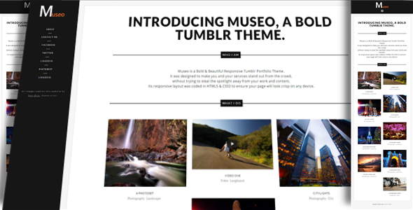 Museo - A Bold Tumblr Portfolio Theme Tumblr Blogging