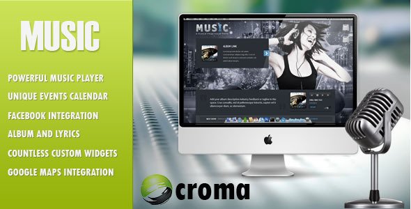 Music: Musicians theme & Facebook app WordPress Entertainment