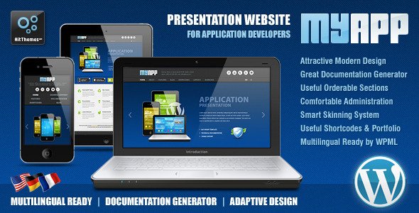 MyApp Adaptive WP Theme for App Developers WordPress Technology