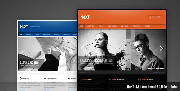 NeXT Clean Corporate Joomla! Template Corporate