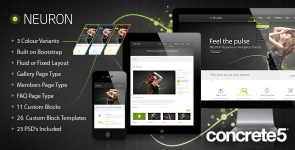 Neuron Responsive C5 Theme Concrete5 Creative