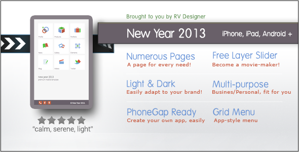 New Year 2013 | Responsive Mobile Template Mobile