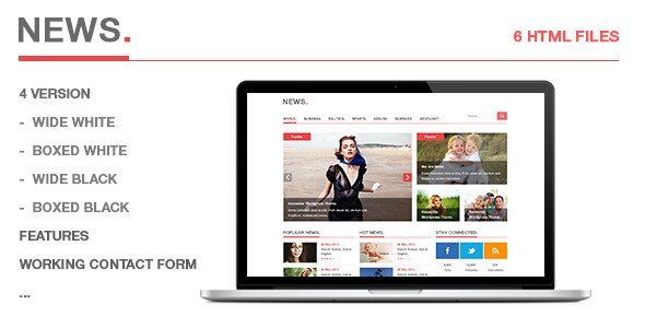 News - Blog, Magazine HTML5 Template