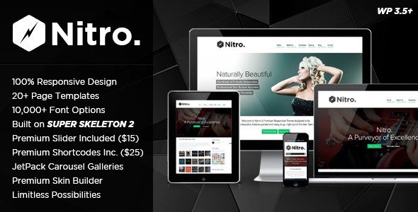Nitro: Responsive MultiPurpose Theme WordPress Corporate