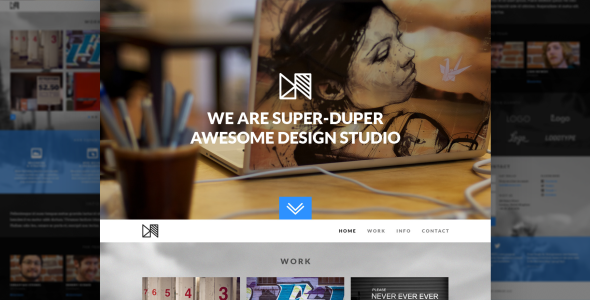 Nonus One Page Parallax PSD Template Creative