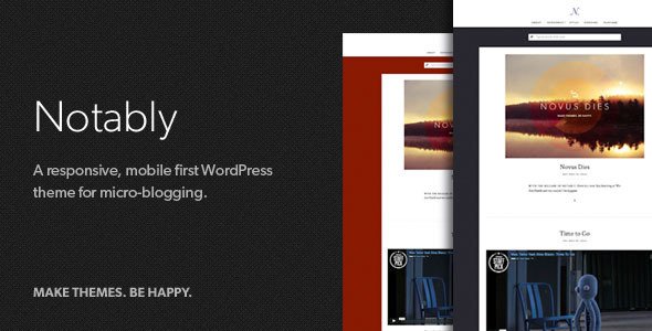 Notably – A Responsive WordPress Blogging Theme Blog/Magazine