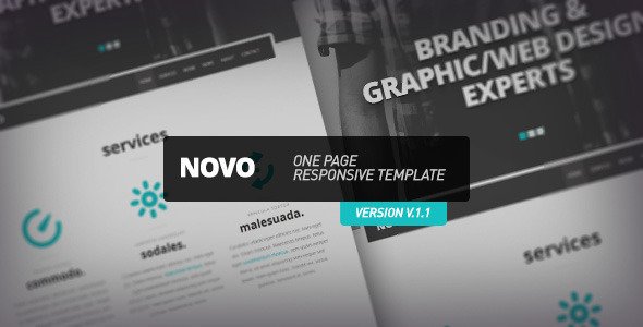Novo - One Page Responsive Template Creative
