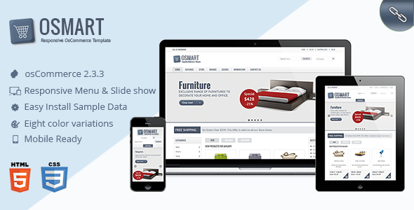 OSMART – Responsive osCommerce template Shopping