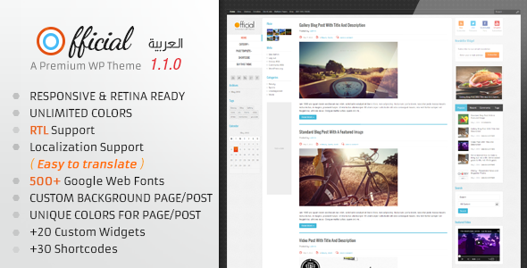 Official Retina Responsive WordPress Blog Theme Blog/Magazine
