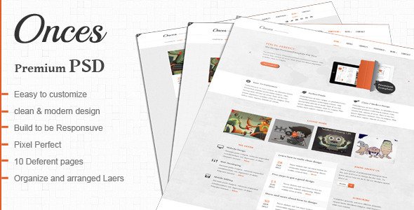 Onces: Modern and Clean PSD Creative