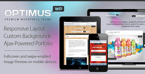 Optimus - Responsive Wordpress Portfolio Theme Creative