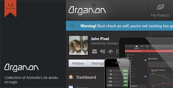 Organon Responsive Admin Template AdminTemplates