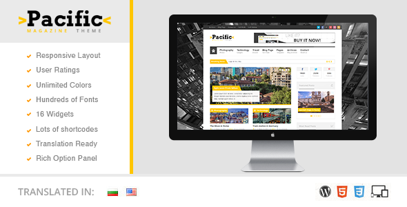 Pacific Responsive WordPress Magazine Theme Blog/Magazine