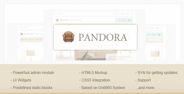 Pandora - Magento theme
