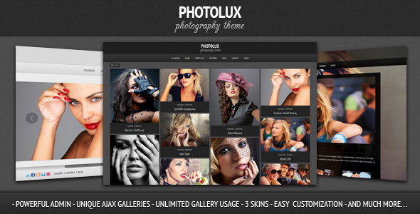 Photolux - Photography Portfolio WordPress Theme Creative