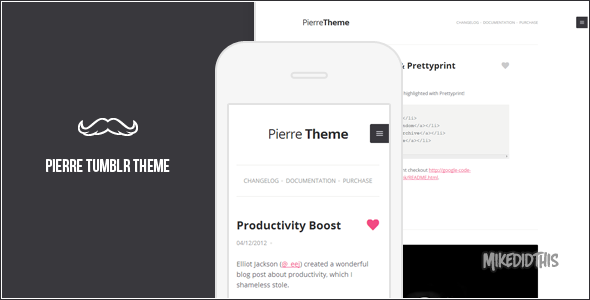 Pierre - A Super Clean Tumblr Theme Tumblr Blogging