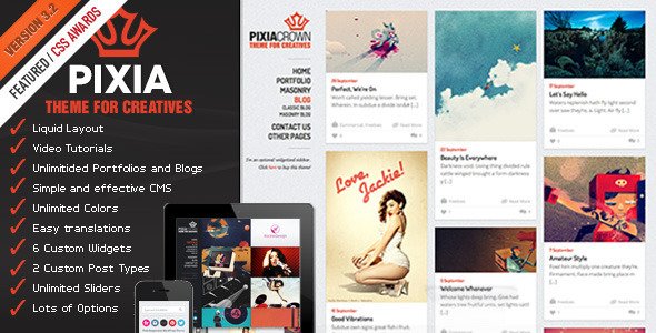Pixia Wordpress Theme Creative