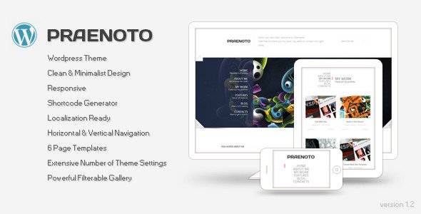 Praenoto - Clean & Minimalist WordPress Theme Creative