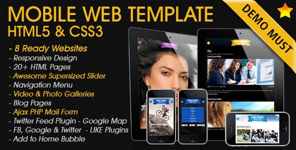Premium Mobile Web Template Mobile