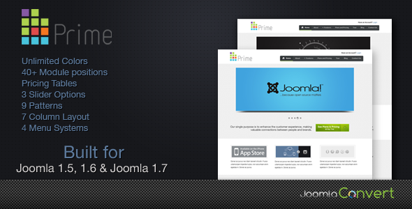 Prime -  Elegant Joomla 1.5 & Joomla 1.6 Template Corporate