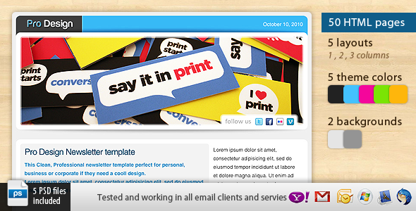 Pro Design Newsletter Template EmailTemplates Email Template