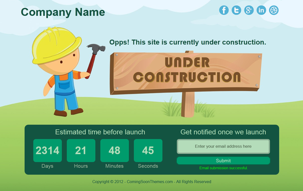 ProCute - Coming Soon Theme Template Specialty Page