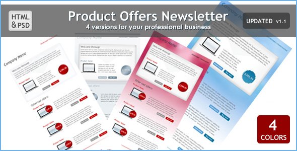 Product Offers Newsletter EmailTemplates Email Template