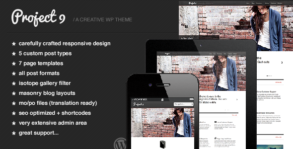 Project 9 - Creative WordPress Theme Creative