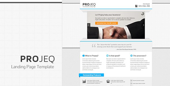 Projeq - Landing Page Template LandingPages Landing Page