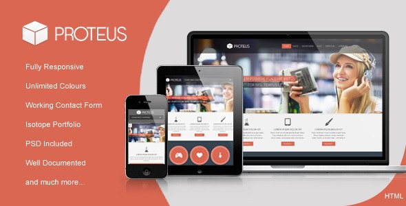 Proteus - Responsive Multipurpose HTML Theme Template Corporate