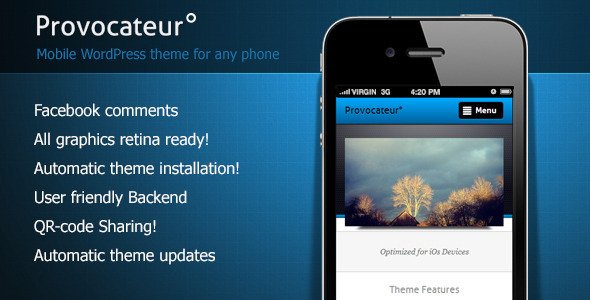 Provocateur° Mobile WordPress Theme Mobile