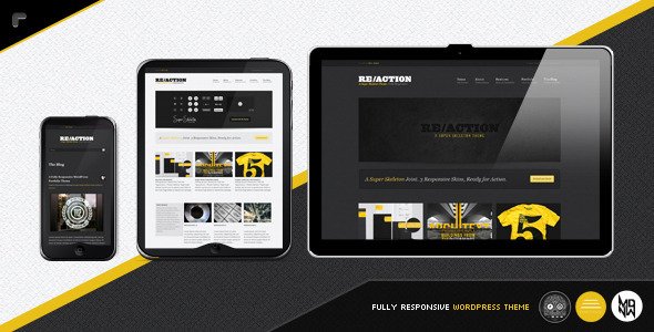 Reaction WP : Responsive, Rugged, Bold WordPress Blog/Magazine