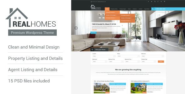 Real Homes - Real Estate Theme PSD Retail