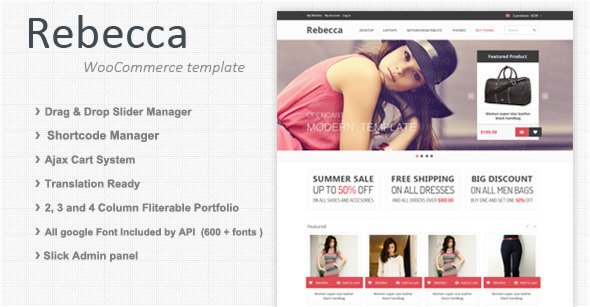Rebecca - Premium Responsive  WooCommerce theme WordPress