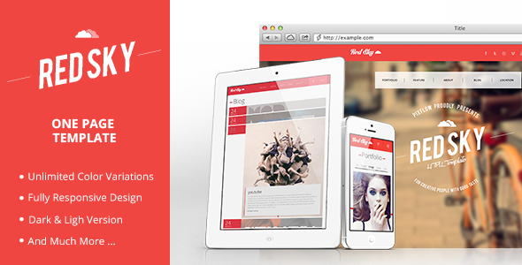 Red Sky One Page Template Creative