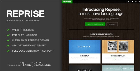 Reprise Responsive Landing Page LandingPages Landing Page
