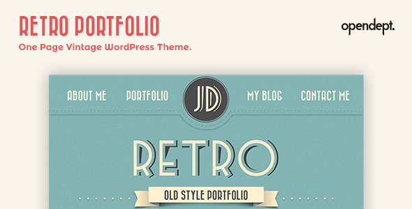 Retro Portfolio - One Page Vintage Wordpress Theme Blog/Magazine