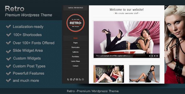 Retro - Premium Wordpress Template Creative