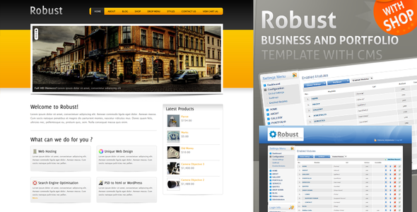 Robust Business & Portfolio Template w CMS & SHOP