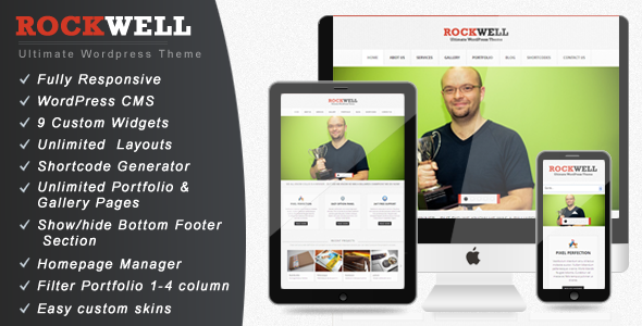 Rockwell - Fully Responsive WordPress CMS Theme Corporate