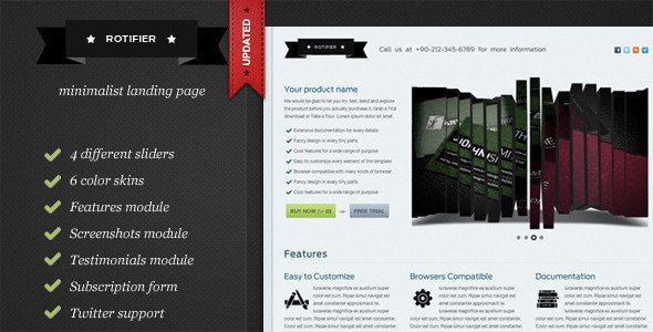 Rotifier Minimalist Landing Page