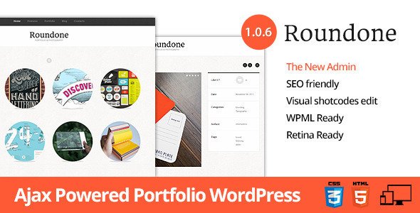 Roundone - Ultimate Portfolio WP Theme WordPress Creative