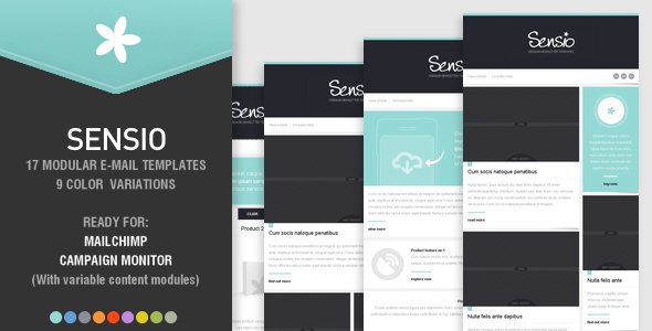 SENSIO - 17 modular newsletter templates EmailTemplates Email Template