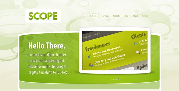 Scope PSD Template Creative PSDTemplates